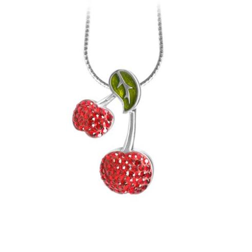 Crystal Cherry Necklace ACNEH-CHERRY-A