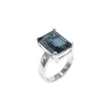 Silver Ring with Swarovski Crystal ACRING-38-C