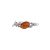 Silver (925) Brooch with Amber Stone B4022.3