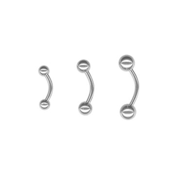   Golyós acél SS316L szemöldök piercing - 1.6 mm-es szárral BBB