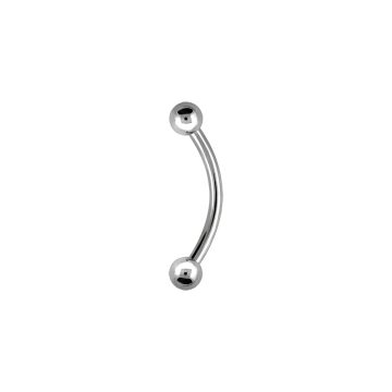   Golyós orvosi acél SS316L szemöldökpiercing - 1.2 mm BBBN