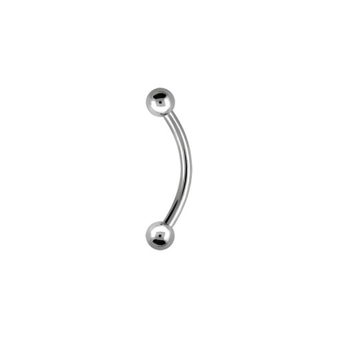 Golyós orvosi acél SS316L szemöldökpiercing - 1.2 mm BBBN