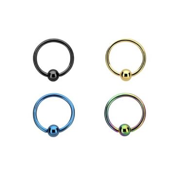 PVD Ball Closure Ring (18 G) - nose, tragus, helix BCRNA