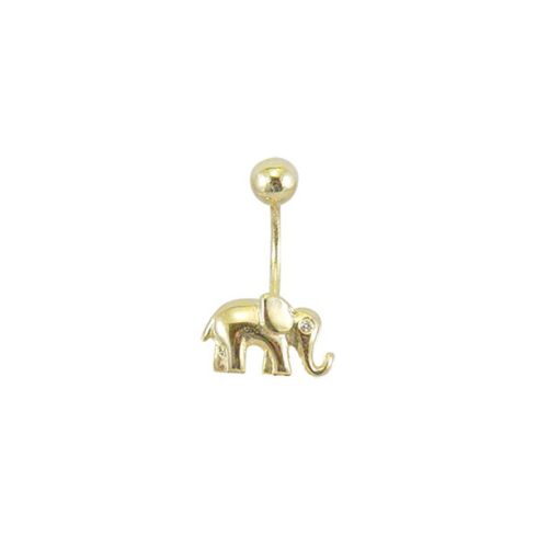 Gold Belly Button Ring - Elephant BG21