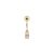 Gold Belly Button Ring with CZ Stones BG25