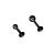 PVD Black Line Labret with Balls BK-BLB