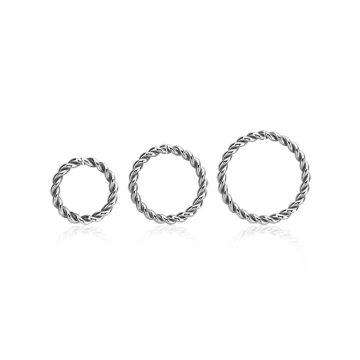 Surgical Steel Twisted Seamless Ring BRNW