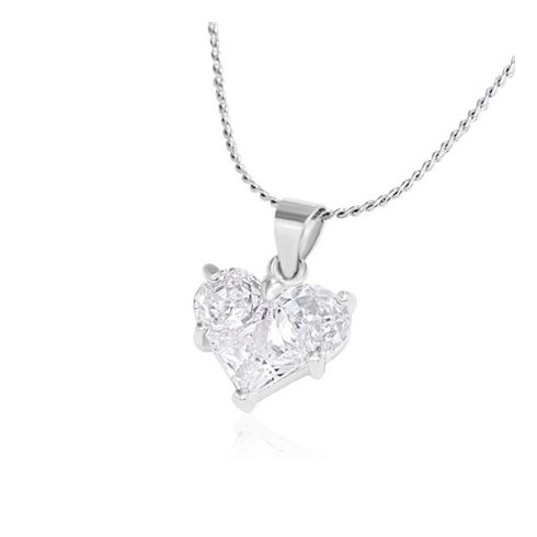 Crystal Love Heart Charm (Small) - Fashion Necklace CCZS116