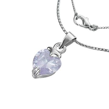 Fashion Necklace - Crystal Love Heart Charm CCZS278