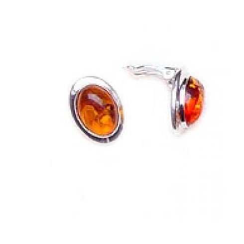 Silver (925) Earring with Amber Stones E5604