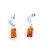 Silver (925) Earring with Amber Stones E5967