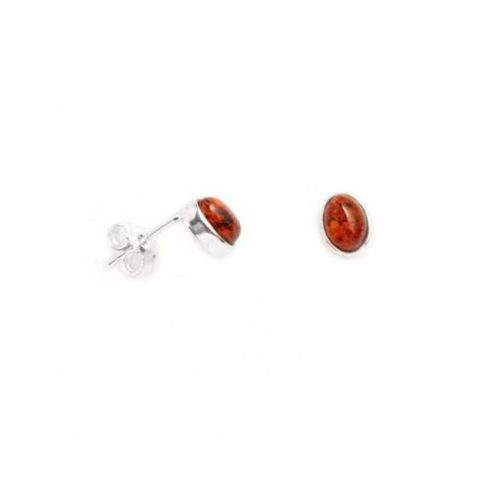 Silver (925) Earring with Amber Stones E8238