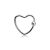 Heart Shaped Ball Closure Ring for Ear Piercing EHCRA