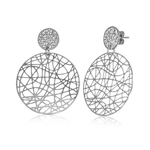 Cut-Out Circle Disc Steel Earring EPPS431
