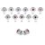 Earring with Swarovski Stones, Surgical Steel ESBCJ-S