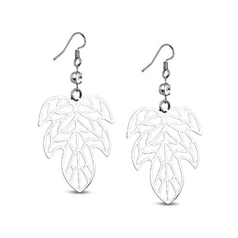 Filigree Maple/ Grape Leaf Fashion Earrings FEBS357