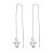 Cut-Out Latin Cross Threader Fashion Earrings FEBS393