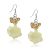 Yellow Bead Flower Charm Fashion Earrings FEHS189