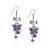 Bow Amethyst Cluster Bead Fashion Earrings FEHS317