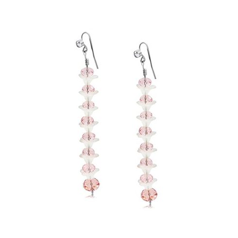 Light Pink Flower Bead Fashion Earrings FEHS331