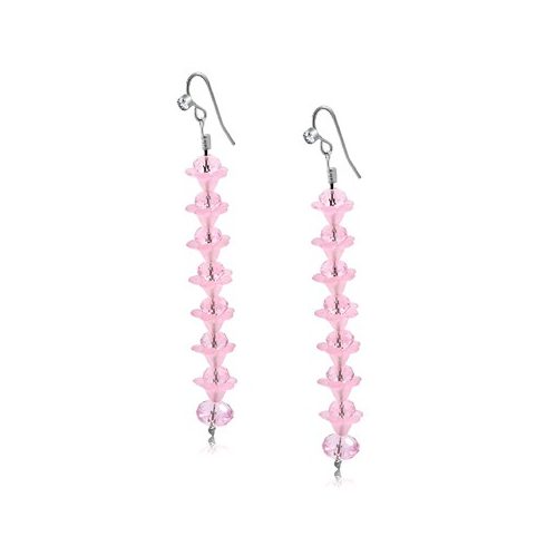 Pink Flower Bead Fashion Earrings FEHS339