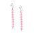 Pink Flower Bead Fashion Earrings FEHS339