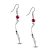 Red Bead and Spiral Fashion Earrings FEIS232