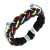 Colourful Wrap Rope Braided  Black Leather Bracelet FWBS084