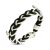 Multi Wrap Rope Braided Black Leather Bracelet FWLS223