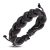 Multi Wrap Rope Braided Black & Brown Leather Bracelet FWLS235