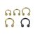 Gold and Black Line Circular Barbells with Balls - 2.0 mm G-B-BCB2