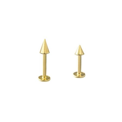 Gold plated labret with spike GP-BLSN