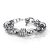 Stainless Steel Bracelet with Rings and Dumbbells HBC3039