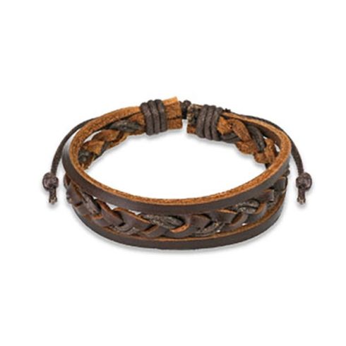 Brown leather bracelet HBL0087BR