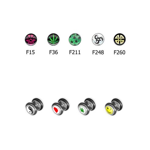 Fake Plugs with Holographic Pictures HRMUFP-H