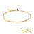 Gold Colored Stainless Steel Anklet - Heart and Love HSA278G