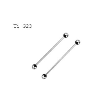 Titanium Industrial Barbells with Balls INTRB