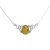 Silver Necklace with Amber Stone N6105.2