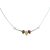 Silver Necklace with Amber Stone N6138