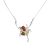 Silver Necklace with Amber Stone N6164