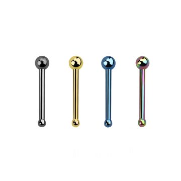 Anodized Surgical Steel Nosestud with Ball NBBA