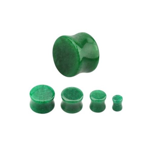 Double Flared Real Jade Stone Plug - 8 mm OJAPL-8