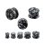 Double Flared Snowflake Obsidian Stone Plug - 10 mm OSOPL-10