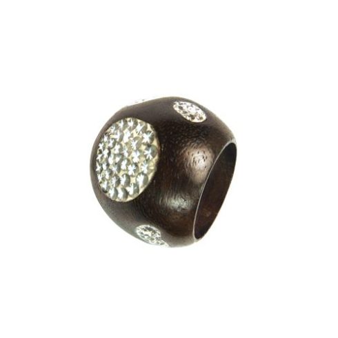 Wooden Ring with Asymmetric Setting OWORI-03