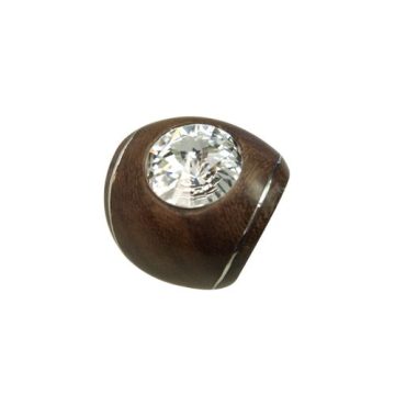 Wooden Ring with Swarovski Crystal OWORI-04