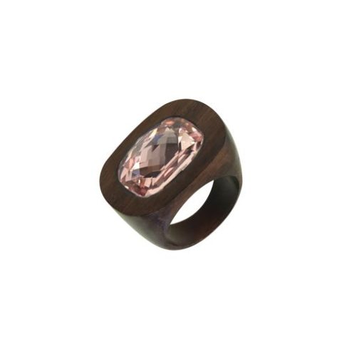 Wooden Ring with Swarovski Crystal OWORI-05LRO