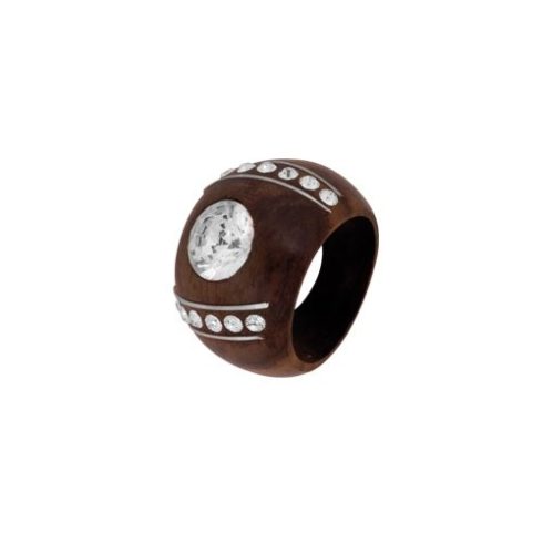 Wooden Ring with Swarovski Crystals OWORI-09