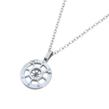Ship Steering Stainless Steel Necklace PCE003AB
