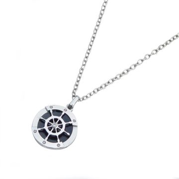Ship Steering Stainless Steel Necklace PCE003AN