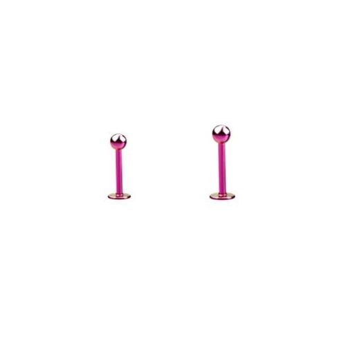 Pink pvd micro labret with ball PI-BLB 